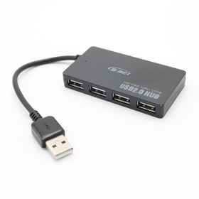 تصویر هاب 4 پورت USB 2.0 مستطیلی ( USB HUB ) دی نت کد کالا 1711 