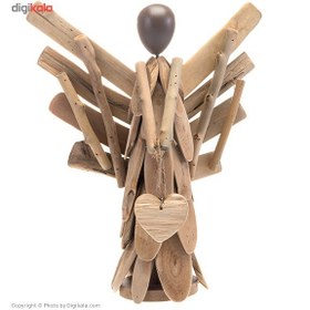 تصویر عروسک دکوري فرشته چوبي دست ساز با قلب آويز کد 12K813 ا Hand Made Wooden Angel with Pendants Heart 12K813 Hand Made Wooden Angel with Pendants Heart 12K813