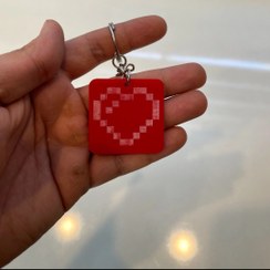 تصویر دسته کلید قلب ماینکرفت 