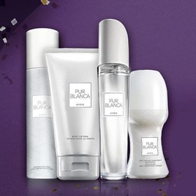 تصویر ست عطر، لوسیون بدن، اسپری و مام رول زنانه Avon Pur Blanca آوون 