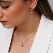 تصویر نیم ست قلب مینیمالی ژوپینگ با جنس استیل 