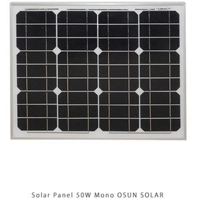 تصویر پنل خورشیدی 50 وات مونو کریستال برند OSUN SOLAR Solar Panel 50W Mono OSUN SOLAR