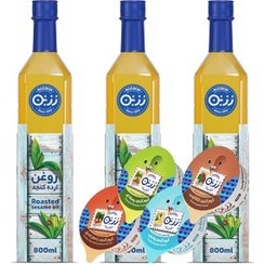 تصویر پکیج 3 عددی روغن ارده کنجد بهمراه 4 کرم کنجد خوشمزه با طعم مختلف 