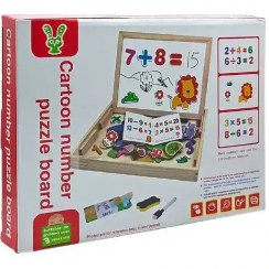 تصویر جورچین آهنربایی ۳ کاره چوبی خلاقیت 