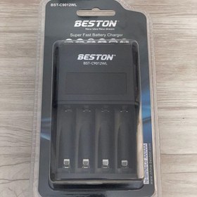 تصویر شارژر باتری بستون LCDدار 4تایی کد BESTON BST-C9012WL 