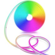 تصویر ریسه نئون فلکسی ۵۰ متری ۱۲ ولت در هفت رنگ مختلف 