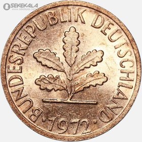 تصویر سکه 1 فنیگ آلمان 1972 (UNC) 