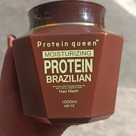 تصویر ماسک مو بدون سولفات و ضد ريزش پروتئين برند پروتئین کوئين 1000 میل Protein Queen Moisturizing Protein Brazilian Hair Mask 1000ml