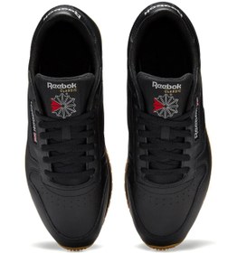 تصویر Reebok 101423627 کفش ورزشی چرمی کلاسیک بزرگسالان سیاه و سفید 