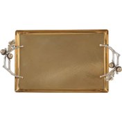 تصویر سینی فلزی مستطیل سایز کوچک مدل بلوط برند ریتون Rhyton کد 3210383 