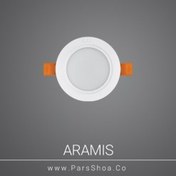 تصویر چراغ پنلی پارس شعاع توس مدل آرامیس ظرفیت ۹ وات مهتابی 