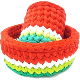 تصویر سبد گرد تریکو مدل یلدا1 