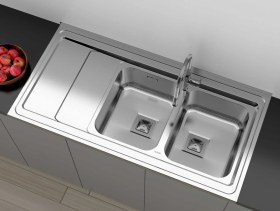 تصویر سینک ظرفشویی آلتون مدل SR1202 روکار ۲ لگن 