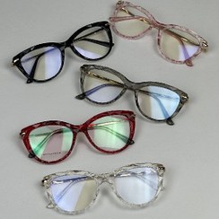تصویر عینک بلوکات چشم گربه ای ،کریستال شفاف Crystal white