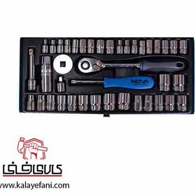 تصویر مجموعه 40 عددی آچار بکس نووا مدل NTS-7002 شش گوشه Nova NTS-7002 40 Pieces Socket Set 6Pt