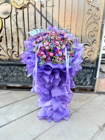 تصویر دسته گل ایستاده رز کد 504 