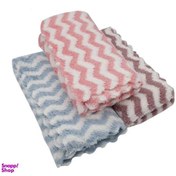 تصویر دستمال آشپزخانه مدل زیگزاگ K011 سایز 30×30 - بسته ۳ تایی 