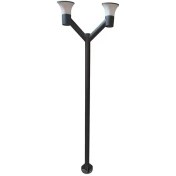 تصویر چراغ حیاطی و پارکی قارچی دو شعله زمرد نور مدل ZNE.G.228 