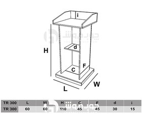 تصویر میز سخنرانی - مدل TR300 