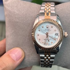 تصویر ساعت رولکس دیت جاست(تک و ست ) - دو رنگ صفحه صدفی - ست زنانه مردانه Rolex watches