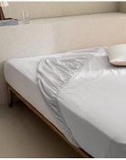 تصویر Madame Coco مانون دو برابر 100 ٪ پنبه Ranforce نصب شده - خاکستری Madame Coco Manon Çift Kişilik %100 Pamuk Ranforce Lastikli Çarşaf - Gri