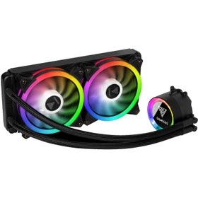 تصویر فن خنک کننده سی پی یو گیم دیاس مدل CHIONE M2-240R Gamdias CHIONE M2-240R Cpu Liquid Cooler Fan