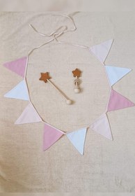 تصویر ریسه مثلثی اکسسوری اتاق کودک nursery bunting triangle flag