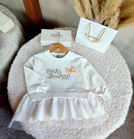 تصویر تونیک دخترانه دامن توری 