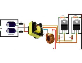 تصویر آموزش ساخت مدار مبدل 12 به 220 ولت 