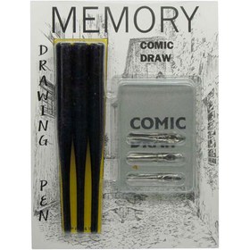 تصویر قلم خوشنویسی فلزی MEMORY (بسته 6 عددی) 