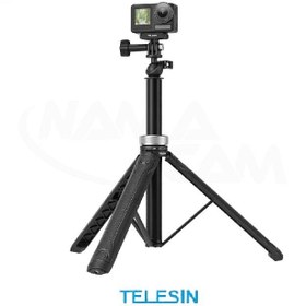 تصویر سه‌پایه مونوپاد 150 سانتی متر تلسین - TELESIN Tripod Selfie Stick TELESIN Rotating Adjustable Tripod Selfie Stick