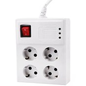 تصویر محافظ برق صوت و تصویر و کامپیوتر 4 خانه با کابل 5 متری (مغزی سرامیکی) بهداد الکتریک - کد 2153013390 