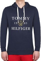 تصویر سویشرت مردانه تامی هیلفیگر اورجینال آبی سرمه ای Tommy Hilfiger 09T4200-410 