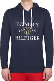 تصویر سویشرت مردانه تامی هیلفیگر اورجینال آبی سرمه ای Tommy Hilfiger 09T4200-410 