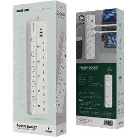 تصویر چندراهی برق گرین لاین مدل Green lion GS-250 power socket 2500W 