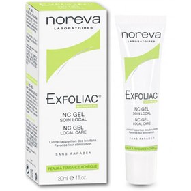 تصویر ژل ضد جوش ان سی اكسفولیاك 50 میلی لیتر نوروا Noreva Oily And Acne Skins Exfoliac NC Gel