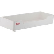 تصویر شلف حمام مروارید رنگ سفید 