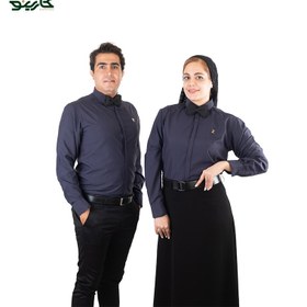 تصویر لباس سالن کار مردانه سرمه ای مشکی + پاپیون 