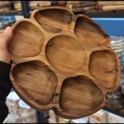 تصویر اردو خوری چوبی طرح گل 