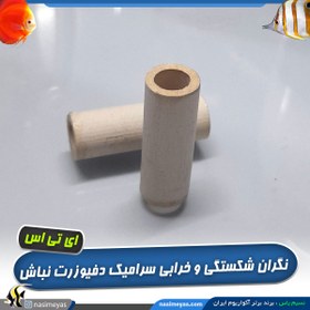 تصویر سرامیک یدک دیفیوزر co2 مدل استوانه 2 عددی ای تی اس Professional Glass inlet and outlet pipe