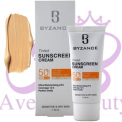 تصویر ضد آفتاب کرم پودری +SPF50 پوست خشک و حساس بیزانس - بژ طبیعی 02 