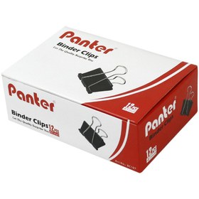 تصویر گیره دوبل Panter BC107 41mm بسته 12 عددی Panter BC107 41mm Blinder Clips