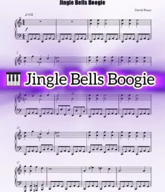 تصویر نت پیانو David Bruce - Jingle Bells Boogie به همراه اجرای نت و بکینگ ترک 