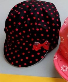 تصویر کلاه دخترانه نوزادی (233004) - آبی / طرح گلدار 