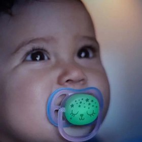 تصویر پستانک شب تاب اورجینال فیلیپس اونت ۰ تا ۶ ماه مدل UltraAir کد SCF376/12 Original Philips Avent Nightlight Pacifier 0-6 months UltraAir model code SCF376/12