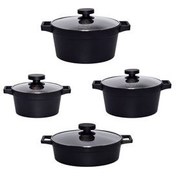 تصویر سرویس قابلمه 8پارچه یونیک مدل دیاموند UN-8500 Unique 8-piece pot service, Diamond UN-8500 model