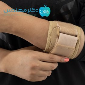 تصویر باند تنیس البو نئوپرنی پاک سمن کد 133 کرمی سایز S Paksaman Tennis Elbow Band Neoprene Cream code 133