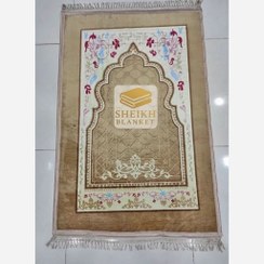 تصویر سجاده جانماز وارداتی سایز بزرگ 80در 120 رویه مخمل و زیره ترمز دار و ضد لغزش 