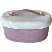 تصویر ظرف نان مدل مهره چوبی - قرمز 