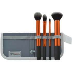 تصویر ست براش ریل تکنیک ۴ تیکه با کیف قابل حمل Real Techniques Core Collection Kit